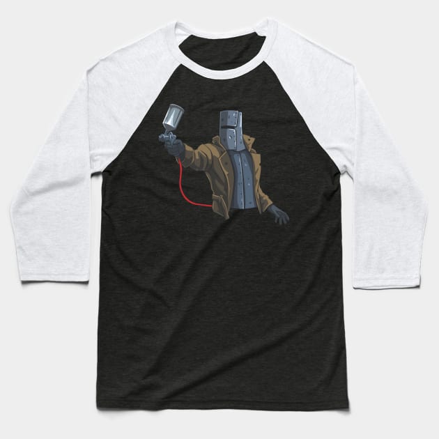 Ned Kelly paint gun Baseball T-Shirt by Roryjas